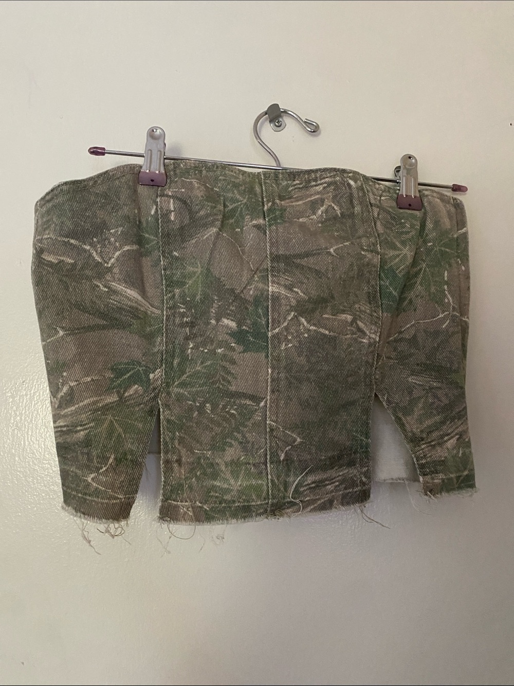 Womans Camo Crop Top - Green Camouflage